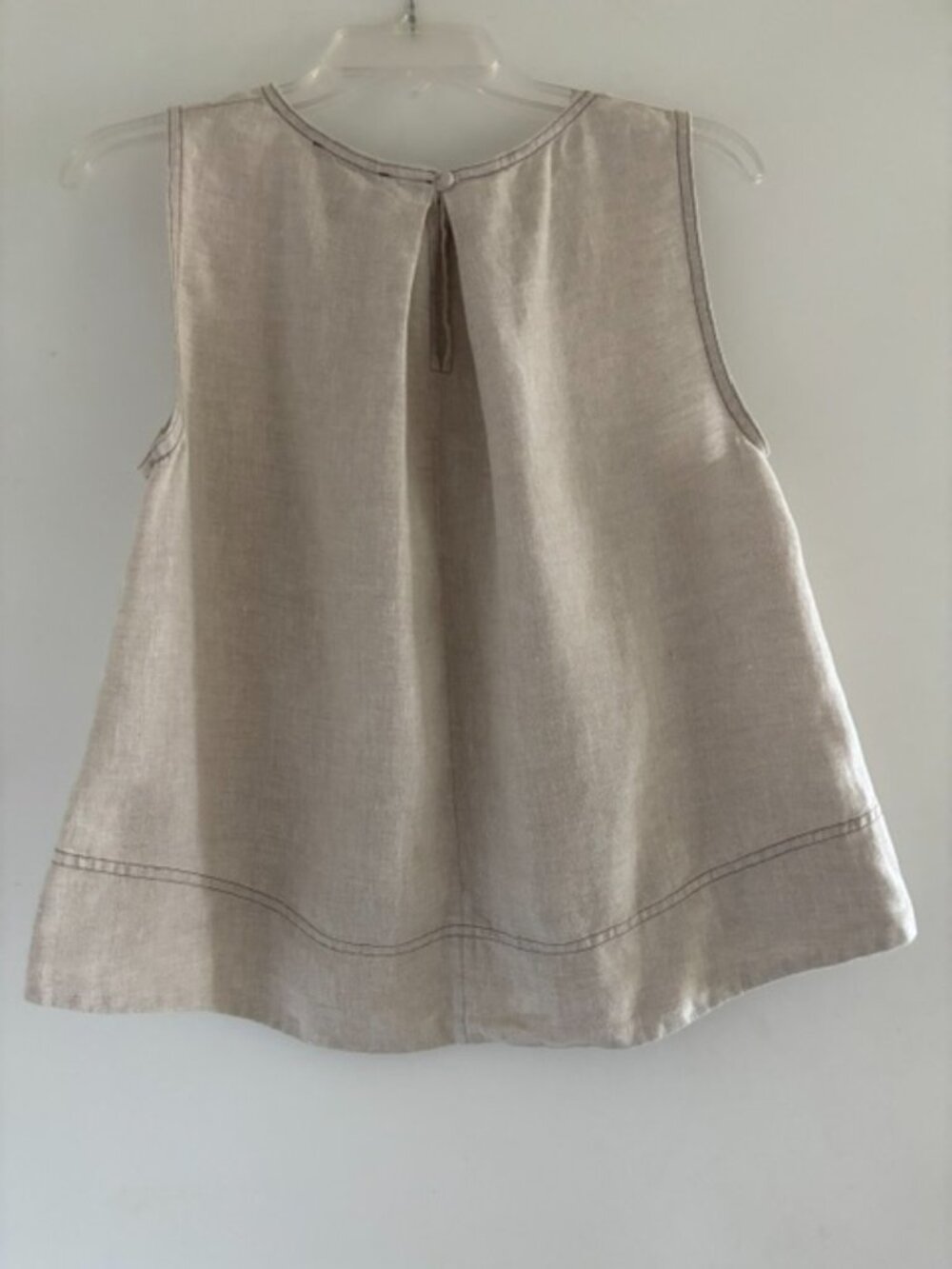 Madewell Linen Pleated Shell Top in Oat - Picture 5 of 5